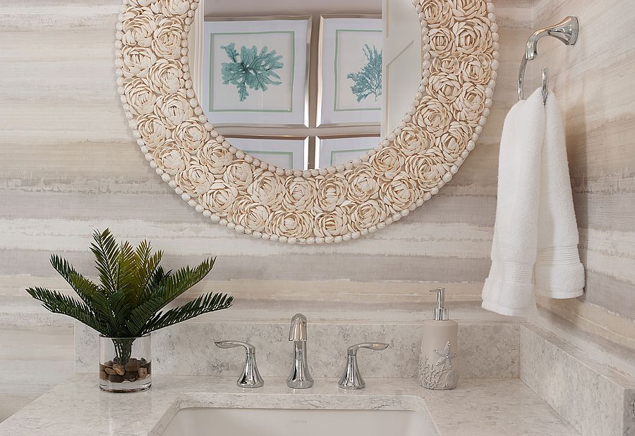 Wallpaper is still a popular alternative to paint, especially in bathrooms.
